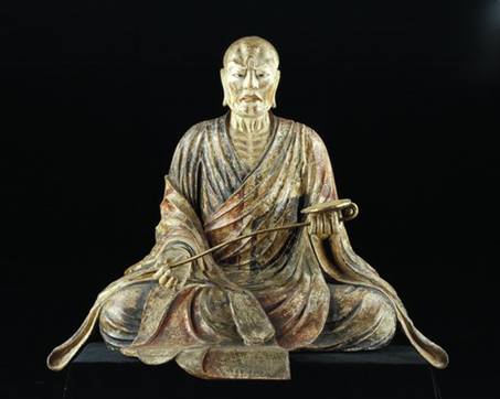 Description: Portrait Sculpture of Priest Gyoki