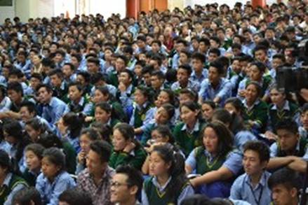 Description: TCV school auditorium, June, 4, 2014/Phayul Photo/Kunsang Gashon