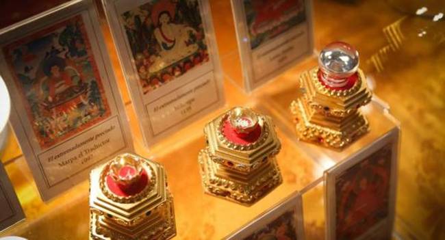 Some of the ancient Buddha relics which feature in the remarkable Maitreya Loving Kindness Tour, which will be on display in University College Cork next weekend, November 14, 15 and 16. 
