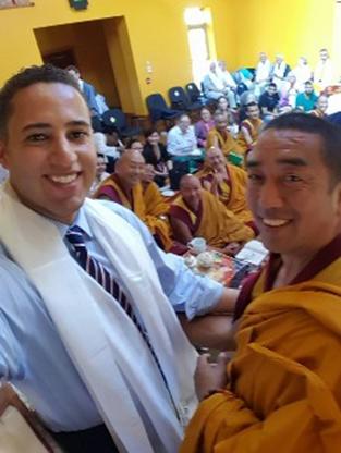 Mayor with Monks of Namgyal Monastery