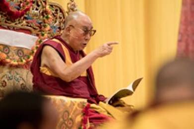 Tibetan leader His Holiness the Dalai Lama speaking at the Hallenstadion in Zurich, Switzerland. Oct. 14, 2016. Photo-Manuel Bauer, OHHDL