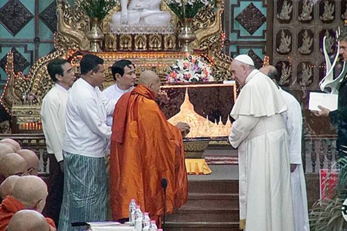 Pope Urges Myanmar Top Buddhist Body to Overcome Prejudice And Hatred