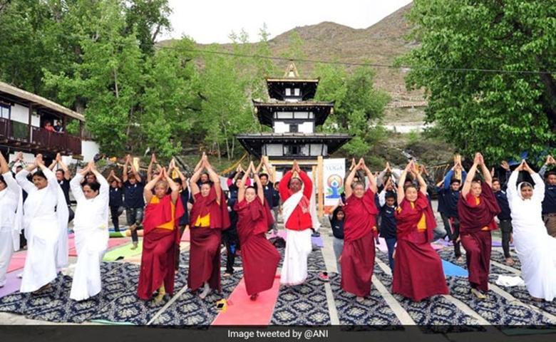 Nepal Marks Yoga Day At Muktinath Temple, 12,500 Feet Above Sea Level