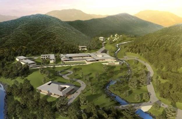 A computer image of the Mungyeong Global Meditation Village to be created in the southern city of Mungyeong, North Gyeongsang Province, by 2021. This photo was provided by the committee in charge of the project. (Yonhap)