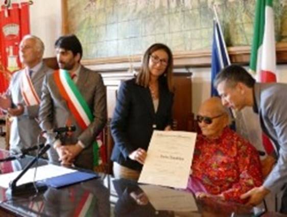 Professor Namkhai Norbu Rinpoche honoured with Italy’s highest recognition, Commander of the Order of Merit of the Italian Republic on Monday, 10 September 2018. Photo_Ento Russo