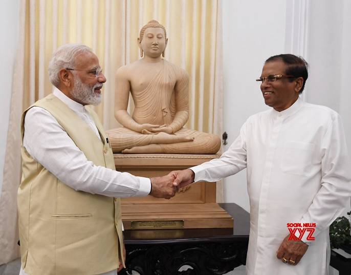 Colombo (Sri Lanka): Sirisena gifts Buddha statue to Indian PM Modi #Gallery