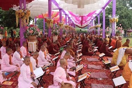Description: The second International Tipitaka Chanting Ceremony in Lumbini. From myrepublica.nagariknetwork.com