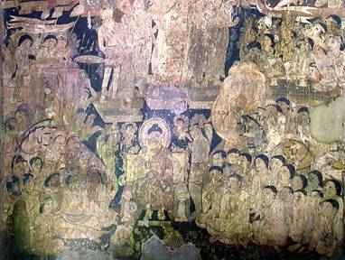 Description: https://upload.wikimedia.org/wikipedia/commons/thumb/7/71/Ajanta_Cave_17_frescoe.jpg/800px-Ajanta_Cave_17_frescoe.jpg