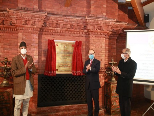 Foreign Secretary Harsh Shringla inaugurating the Tashop (Tare) Gompa Monastery in Nepal on Friday.