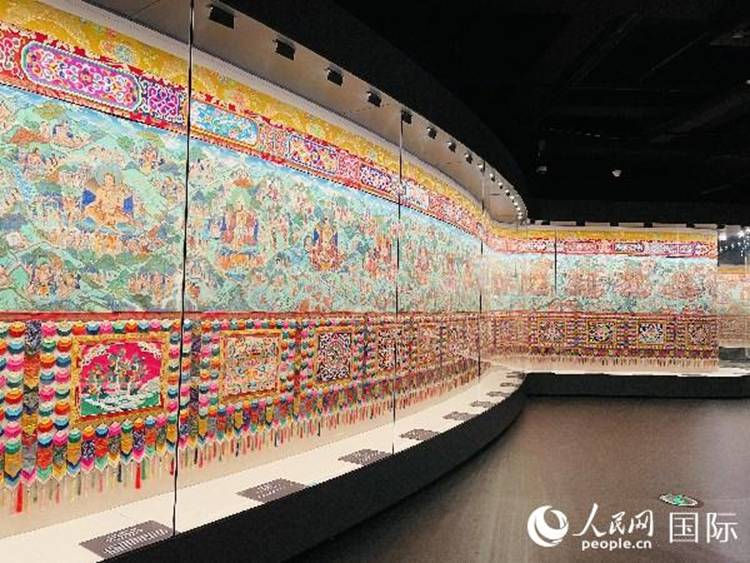 A glimpse of world’s longest thangka painting