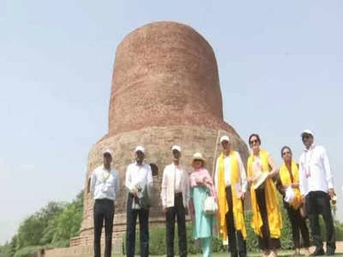 Jaishankar and G20 delegates visit holy Buddhist sites in Sarnath